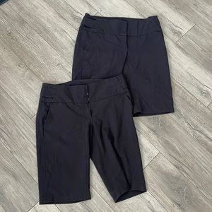 Two pairs of black shorts